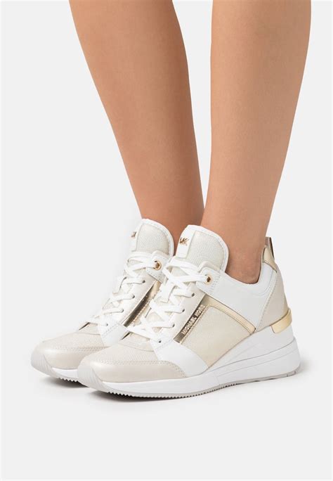 michael kors georgie sneakers white|michael kors stretch knit trainer.